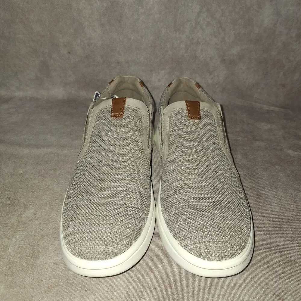 Clarks Bradley Easy Size 11.5M Stone Grey Slip On Sneakers Extreme Comfort